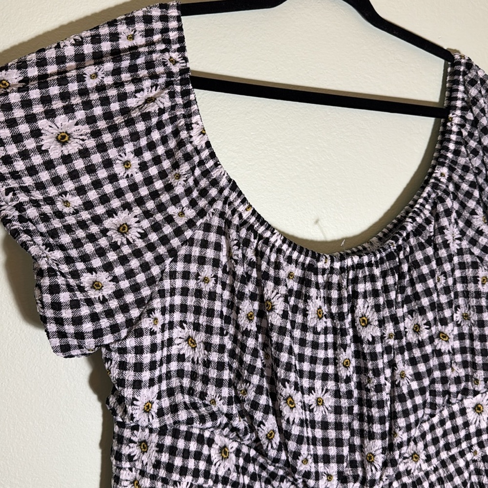 Torrid size 4 Mini Textured Knit Puff Sleeve Skater Dress - Picture 6 of 12